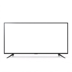 Naklejka premium Smart TV with blank screen isolated on white background