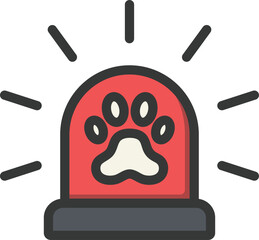 Animal Emergency Filled Line Icon
