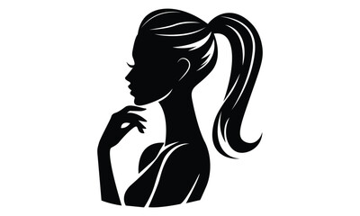 Black Girl Silhouette Icon Design