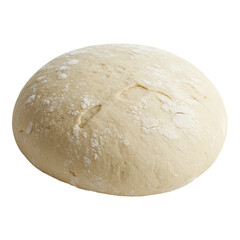 Fresh raw bread dough unbaked ball of flour and yeast isolated on transparent background for baking and cooking concepts