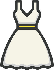Dress Filled Line Icon