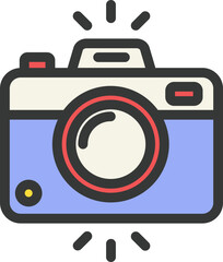 Camera Filled Line Icon