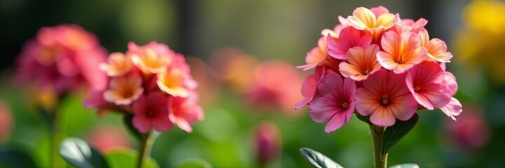 Fototapeta premium Vibrant lungwort flowers blooming in spring garden closeup, flowers, nature