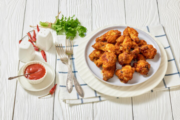 crispy fried chicken wings on a plate
