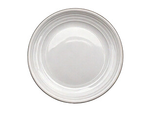 White ceramic plate isolated on transparent background.png