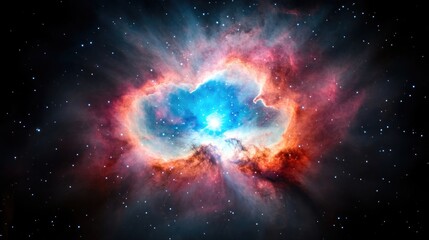 Obraz premium Cosmic nebula explosion in deep space