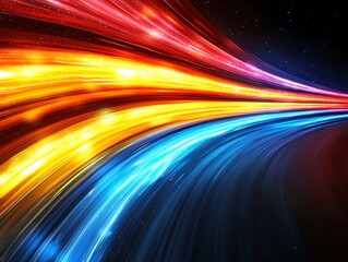Vibrant, energetic streaks of color forming a tunnel effect.