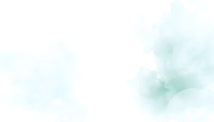 Soft Mint Watercolor Cloud Background