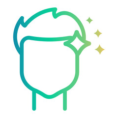 man hair Line Gradient Icon