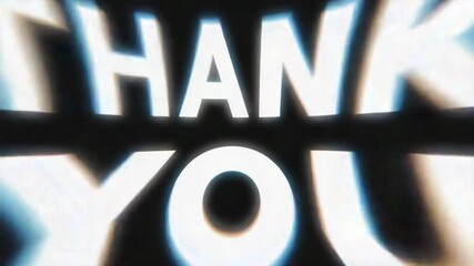 Glowing 'THANK YOU' Text with Soft Blur Effect on Dark Background – Expressing Gratitude and Appreciation 4k animated video