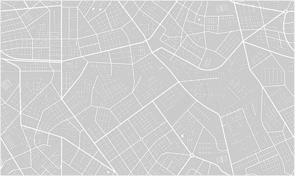 City town map seamless pattern plan with streets and roads. Vector grayscale abstract map with street layouts, intersections and urban details. Modern, minimalistic background, urban planning project