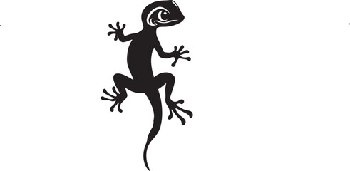 silhouette of a lizard