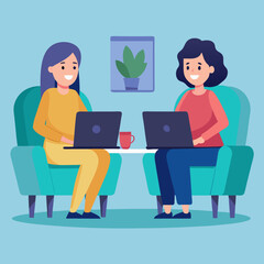 business people working on laptop