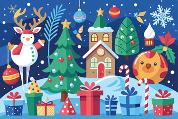 Elegant Christmas Background Art  
