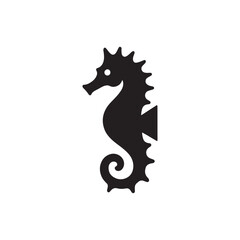 Seahorse logo silhouette