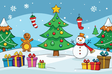 Holiday Christmas Background Artwork  
