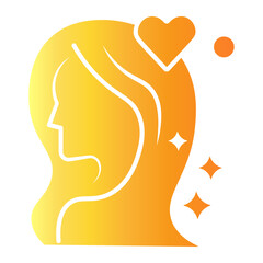 woman hair Gradient icon