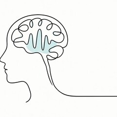Brain outline representing schizophrenia awareness on World Schizophrenia Day  