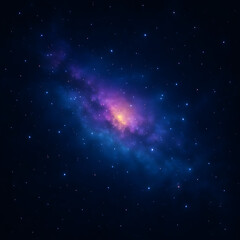 Fototapeta premium A colorful digital galaxy background with glowing stars, nebula clouds, and cosmic light. Perfect for sci-fi, fantasy, or space-themed design and creative projects