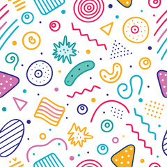 Vibrant Abstract Pattern with Geometric Shapes