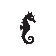 Seahorse logo silhouette
