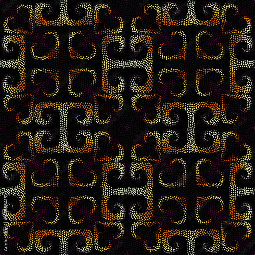Aufkleber mosaic dots ornament pattern like textured background. vector illustration. seamless pattern