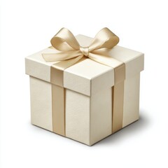 Obraz premium Gift box with ribbon and bow isolated on white background