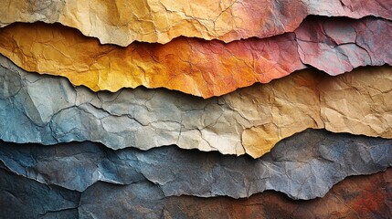An abstract background made of recycled paper textures and earthy tones