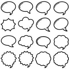 Fototapeta premium Collection of Various Speech Bubbles