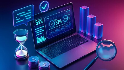 Laptop with Digital Data, Financial Graphs, and Business Analytics Tools in a Virtual Environment

 - Powered by Adobe