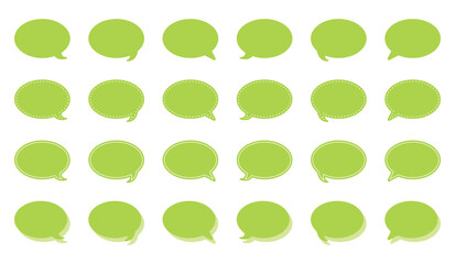 シンプルな丸形の吹き出し セット