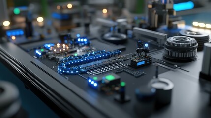 Futuristic Circuit Board Factory Innovation