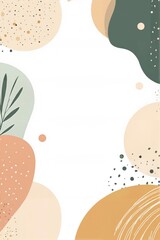 Aesthetic Boho Minimalist Style Floral Background, Aesthetic Background