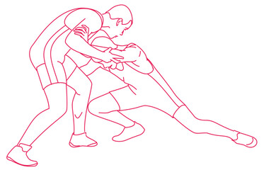  Penetration Shot Practiced By Wrestler During Match