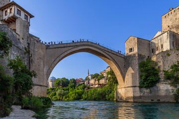 Mostar Bridge is a bridge located on the Neretva river passing through the city of Mostar in Bosnia...