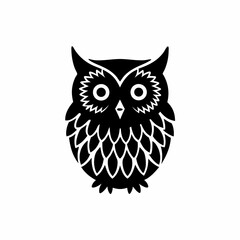 creative Silhouette owl Icon Vector Illustration