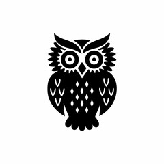 creative Silhouette owl Icon Vector Illustration