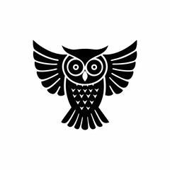 creative Silhouette owl Icon Vector Illustration