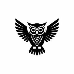 creative Silhouette owl Icon Vector Illustration