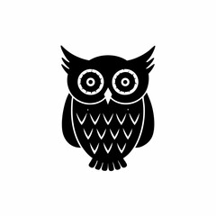 creative Silhouette owl Icon Vector Illustration
