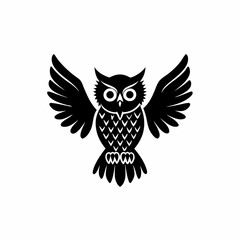 creative Silhouette owl Icon Vector Illustration