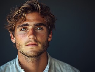 Fototapeta premium Neutral Portrait of a Young Man