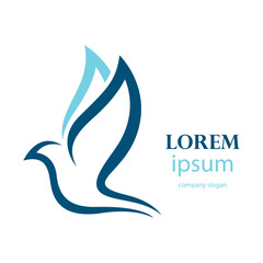 Obraz premium beautiful bird design flying flapping its wings