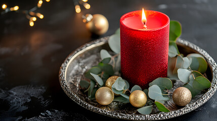 Obraz premium Minimalist Christmas，christmas, decoration, christmas tree,holiday, xmas,winter, decorations, celebration, presents,gift, Santa Claus，ornaments，new year，december，seasonal，gift