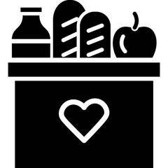 Food Drive Icon Glyph