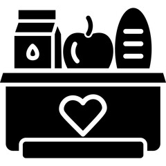 Food Drive Icon Glyph