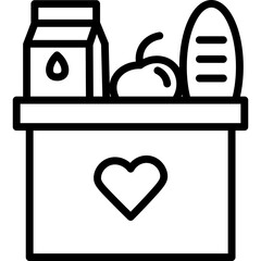 Food Drive Icon Line