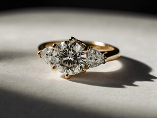 Elegant wedding ring featuring a brilliant diamond.