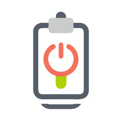 Power Button Icon on Electronic Device Black Background