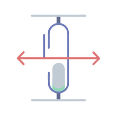 Expand Icon Graphic: Horizontal Resize Symbol on Black